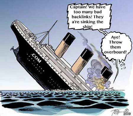 Bad backlinks will sink your ranking fast!