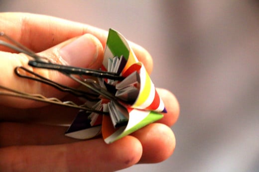 One completed flower