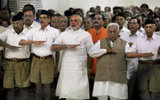 Narendra Modi with RSS