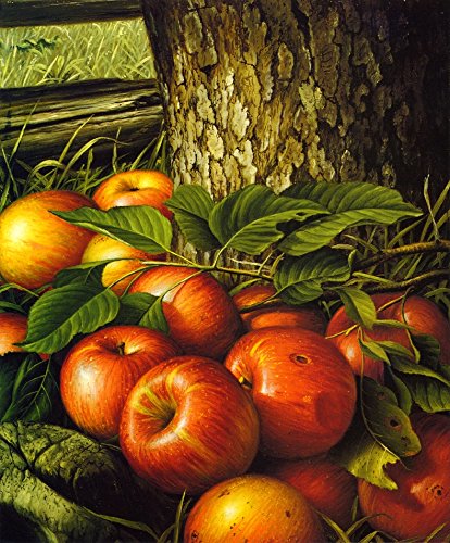 Apples and Tree Trunk - by Levi Wells Prentice