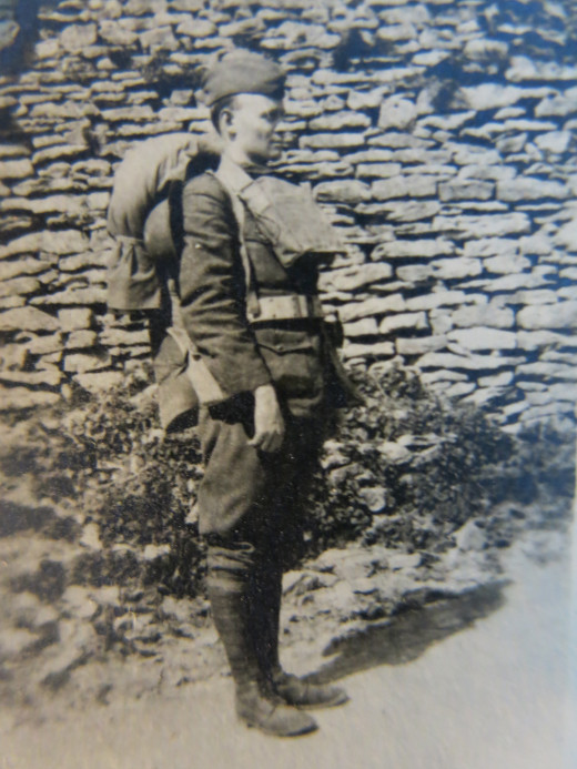 Walter A. Fraser with the U.S. 309th Field Artillery Regiment in France in 1918