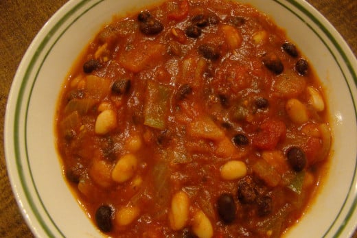 Sometimes I make vegetarian chili nice and thick, and other times I want it a bit soupier.