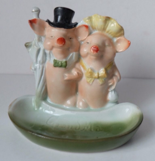 This adorable wedding couple is quite rare and is selling for about $100 on ebay. This adorable wedding couple is quite rare and is selling for about $100 on ebay.