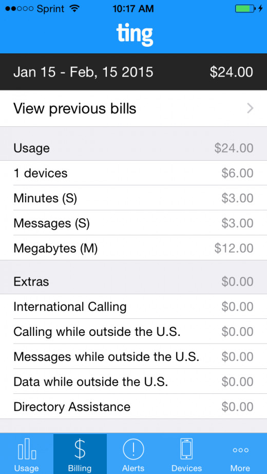 Keep tabs on your bill. Keep tabs on your bill.