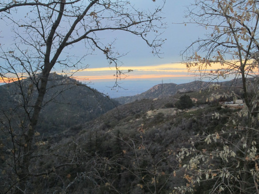 Light trailing across the sky in the late afternoon up in the San Bernardino Mountains.