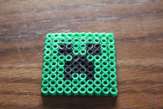 Melty Bead Minecraft Creeper Face Perler