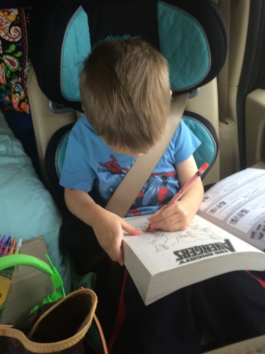 Buddy spent a great deal of time on technology as well, but he does love to color.