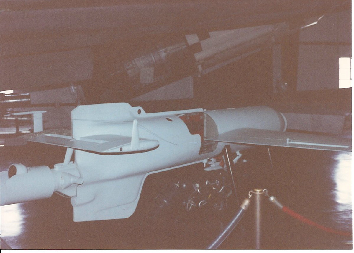 The Air & Space Museum's Hs-293 at the Paul E. Garber facility in the 1990s.