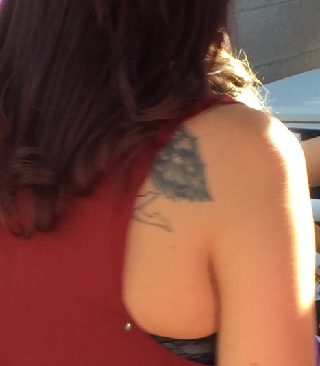 Tattoo on Back and Can Be Easily Covered