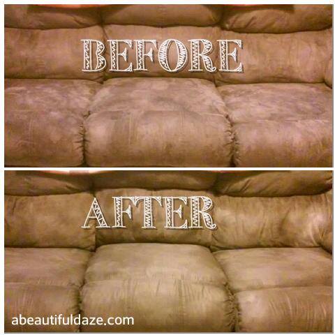Once again, the photo does this clean couch transformation no justice. But it was incredible!