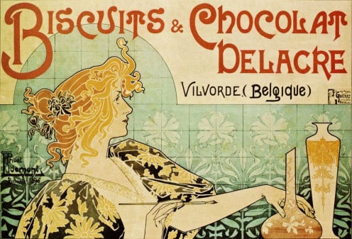 Delacre Cookies and Chocolates, 1896, poster by Henri Privat-Livemont