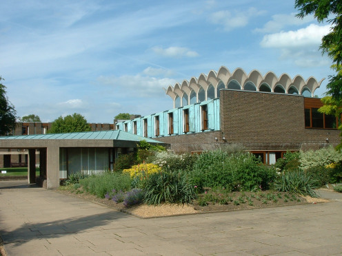 Main Hall in summer, Fitzwilliam College Main Hall in summer, Fitzwilliam College