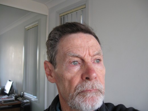 The writer at 75.  Mind you, it's the beard that adds the years...Well, so my wife says.  That's why I shaved it off.