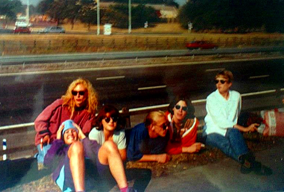 I am pictured (on the left at the back, in sunglasses) with some of my friends from Blackburn, with whom I partied most weekends.