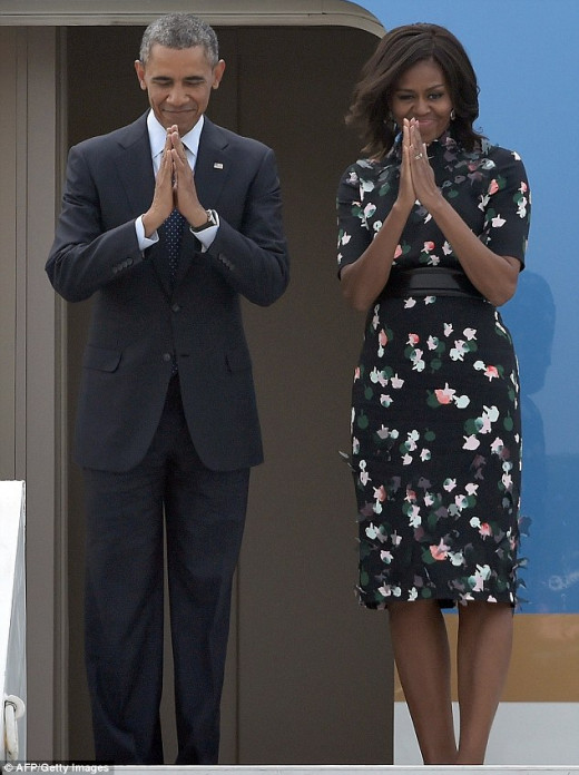 Farewell Namaste by FLOTUS and POTUS