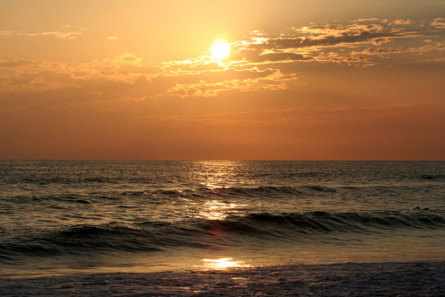 Beautiful beach sunset on the west coast of Florida