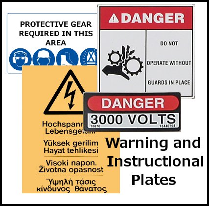 Warning and Instructional Plates