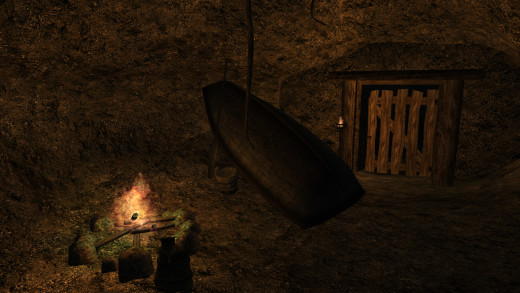A clever person should be able to figure out just from this picture the general type of beings living in this cave, what kind of morality they have, and the sort of area that is outside.