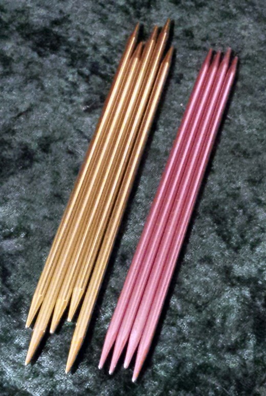 I don't use these as often as my straight needles, but they have come in handy when making mittens, socks and gauntlets, or finishing hats.