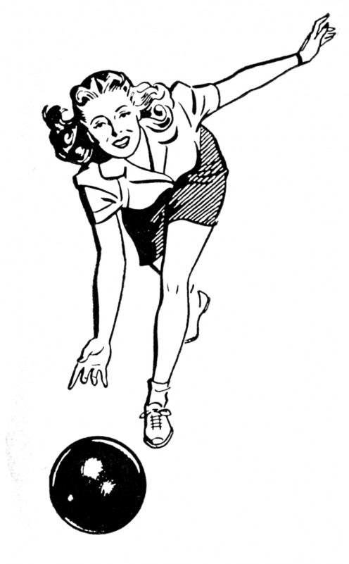 1950's bowling cartoon