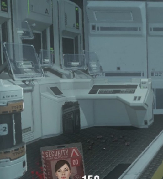 The Black Box will appear on the floor next to the computer terminal when properly attached. 