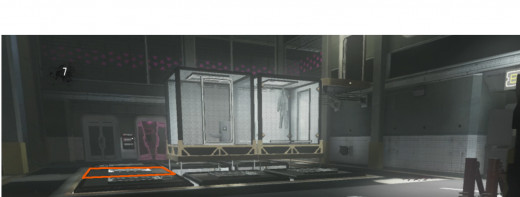 The cell containing the security badge is marked in this picture with an orange outline around the top of the cell. 