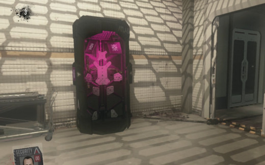 The Exo Upgrade Machine will glow red when it's not powered up. 