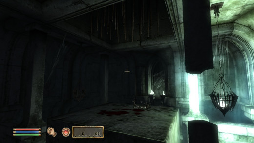 Traps were much improved in Oblivion, as shown by this crusher trap.