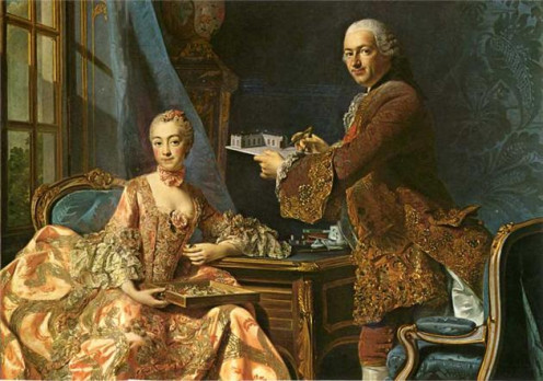Architect Jean Rodolph Perronet with his wife, by Alexander Roslin