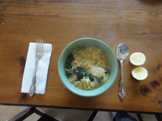 Healthy Asian-style Ramen Lunch ... even more delicious with a lemon!