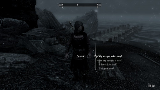 Talking to people is much less intimate in Skyrim.