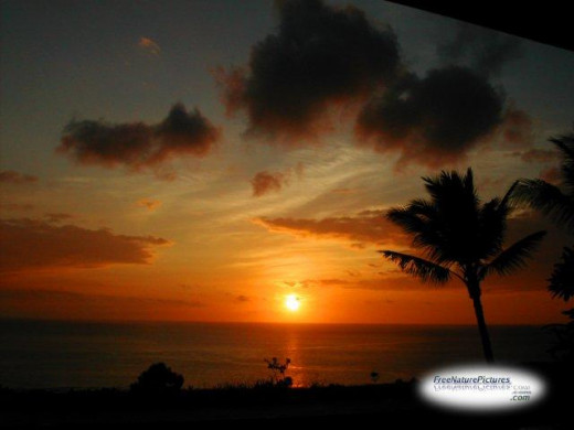 Hawaiian sunset.  