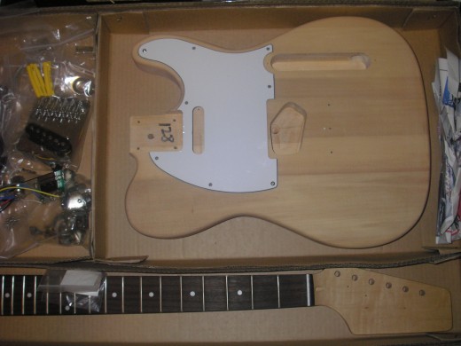 Saga guitar packaging.