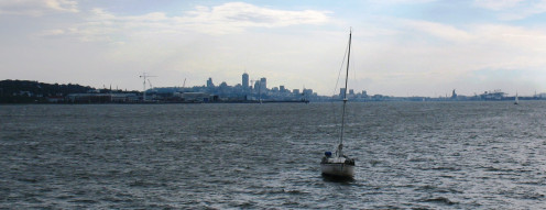 Québec seen from Sainte-Pétronille, Île d'Orléans, Province of Québec, Canada