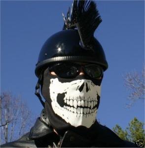 Face masks look great with open helmets and offer some minor protection from wind and insects