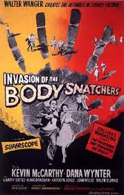 Promotional image of original movie, "Invasion of the Body Snatchers."