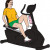 Woman on a recumbent exercise bike Woman on a recumbent exercise bike