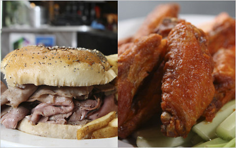Beef on weck and chicken wings... Who doesn't love Buffalo?