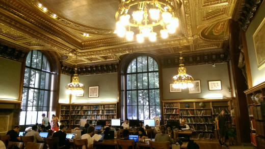 Inside one of the study rooms of the library.