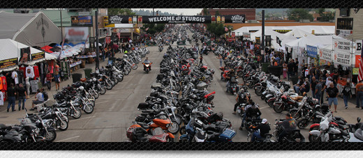  A look at the main street in Sturgis during Rally week.