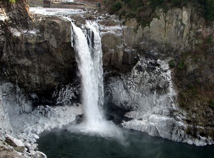 Snoqualmie Falls in winter