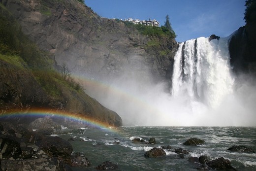 Rainbow in Snoqualmine Falls