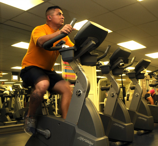 An upright stationary exercise bike.  Ideal for someone with basic conditioning goals.