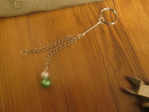 Space Your beads out to create a good shape for the bag charm.