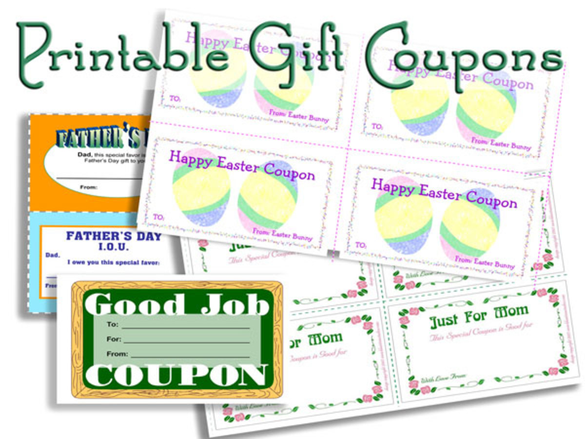 Gift Coupons to Print for Any Occasion