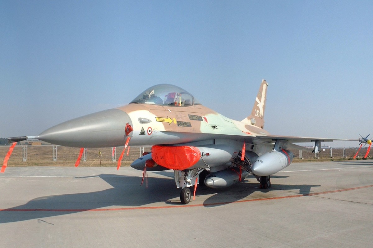 One of the F-16s used in the strike on the Iraqi nuclear reactor. 