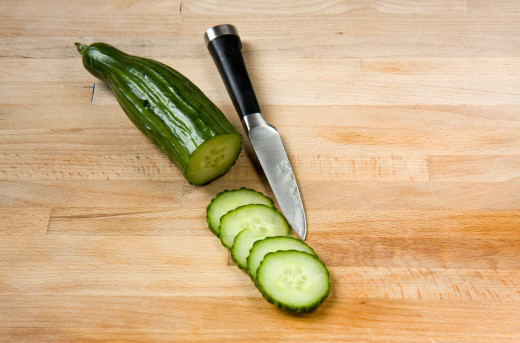 Diced cucumber