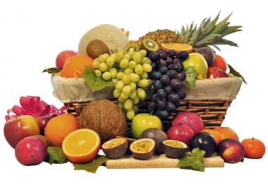 Now this is a nice, healthy fruit basket. Lots of variety to suit anyone's taste. A good example of how intriguing and unique corporate gift baskets can be.