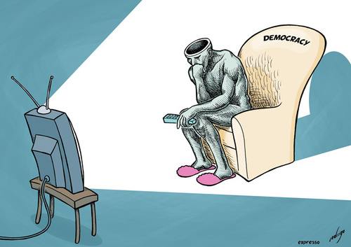 Television has turned us into brainless zombies, by giving us endless "reality" shows and corporate controlled media "news"