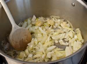 Cook Garlic and onions in oil.